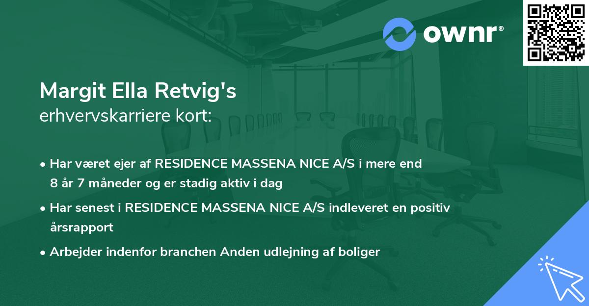 Margit Ella Retvig's erhvervskarriere kort
