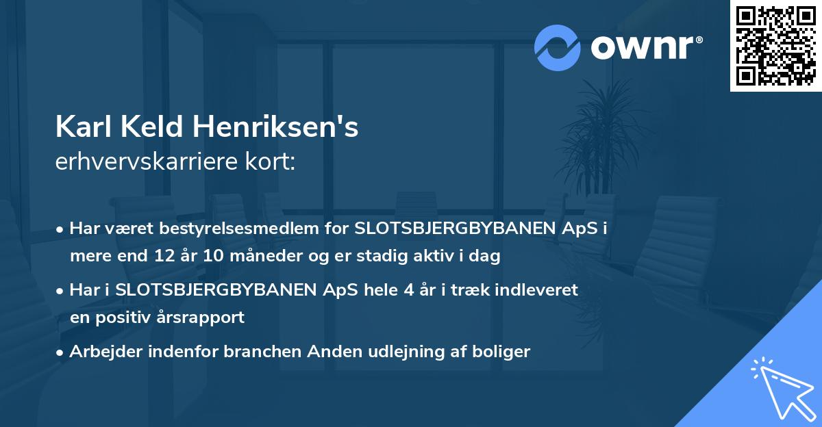Karl Keld Henriksen's erhvervskarriere kort