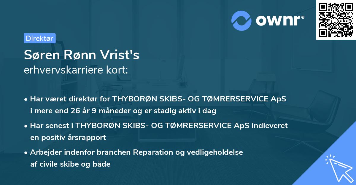 Søren Rønn Vrist's erhvervskarriere kort