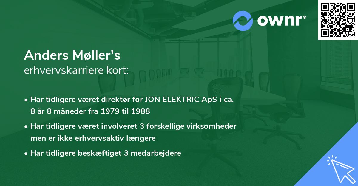 Anders Møller's erhvervskarriere kort