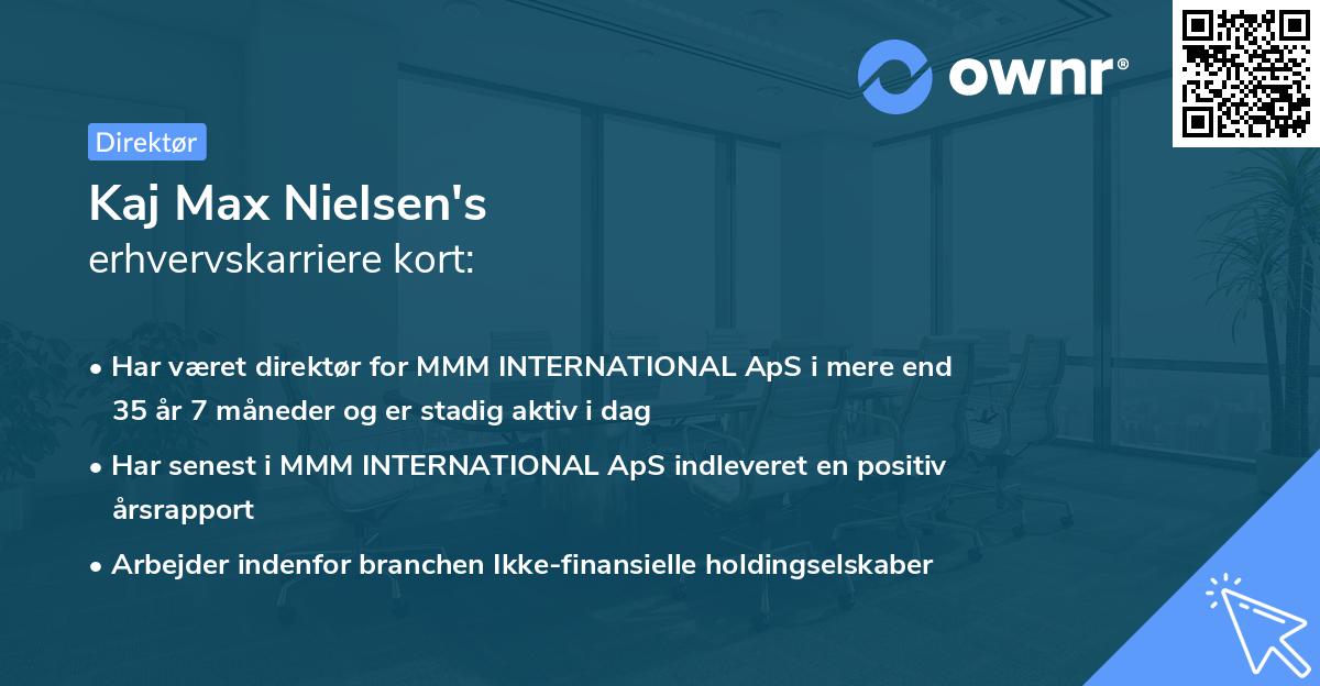 Kaj Max Nielsen's erhvervskarriere kort