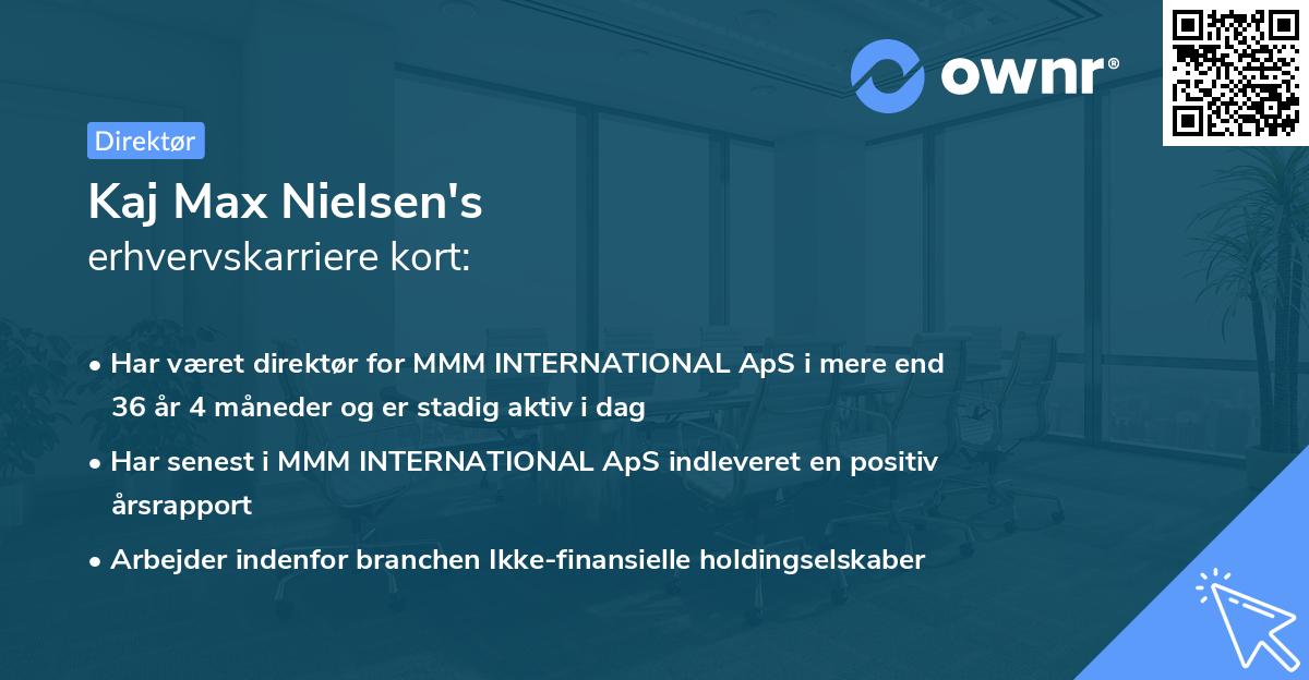 Kaj Max Nielsen's erhvervskarriere kort