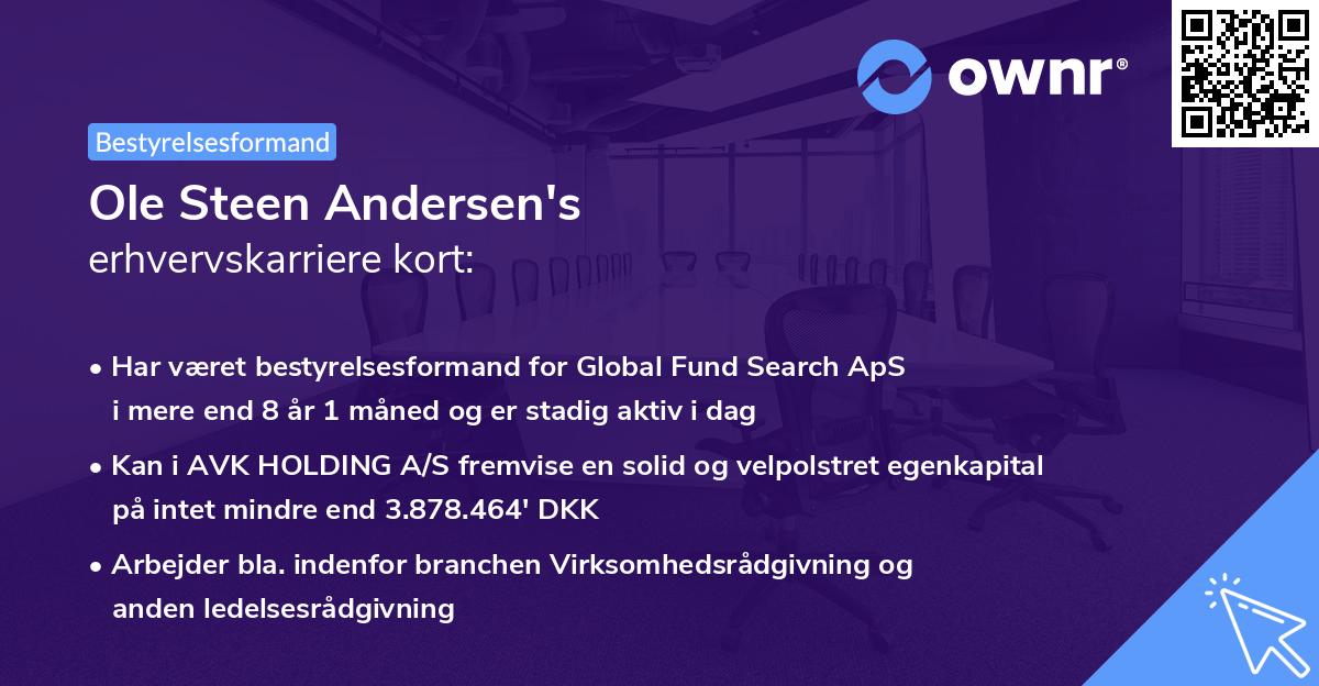 Ole Steen Andersen's erhvervskarriere kort