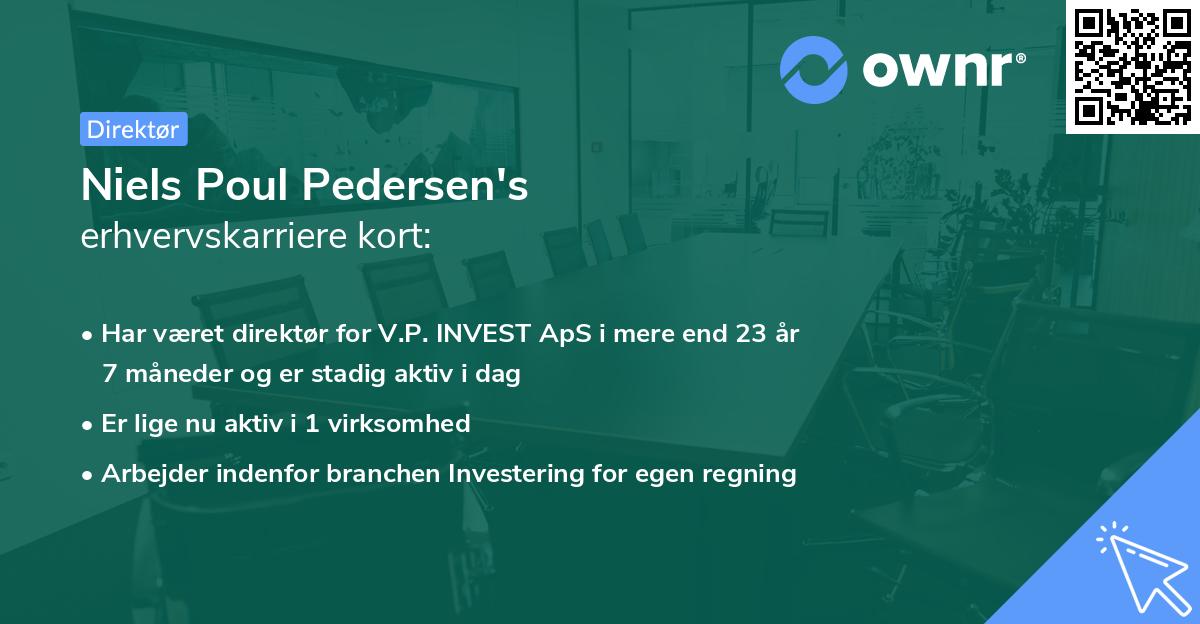 Niels Poul Pedersen's erhvervskarriere kort
