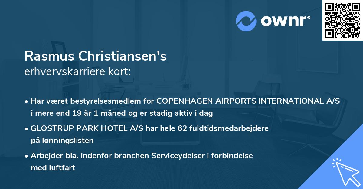 Rasmus Christiansen's erhvervskarriere kort