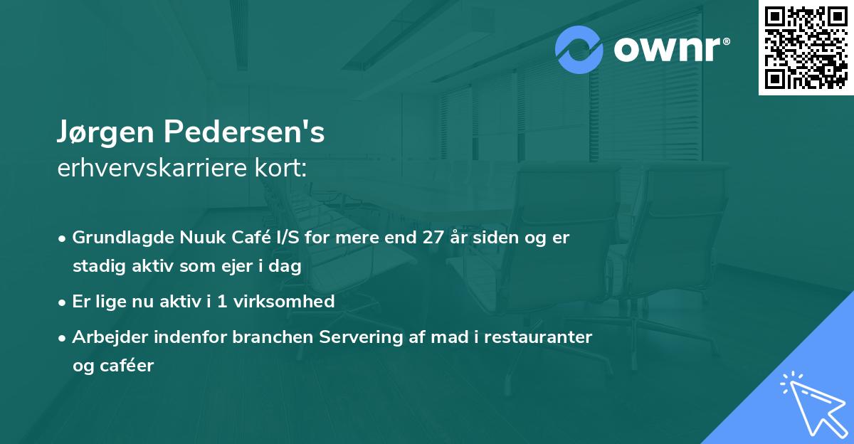 Jørgen Pedersen's erhvervskarriere kort