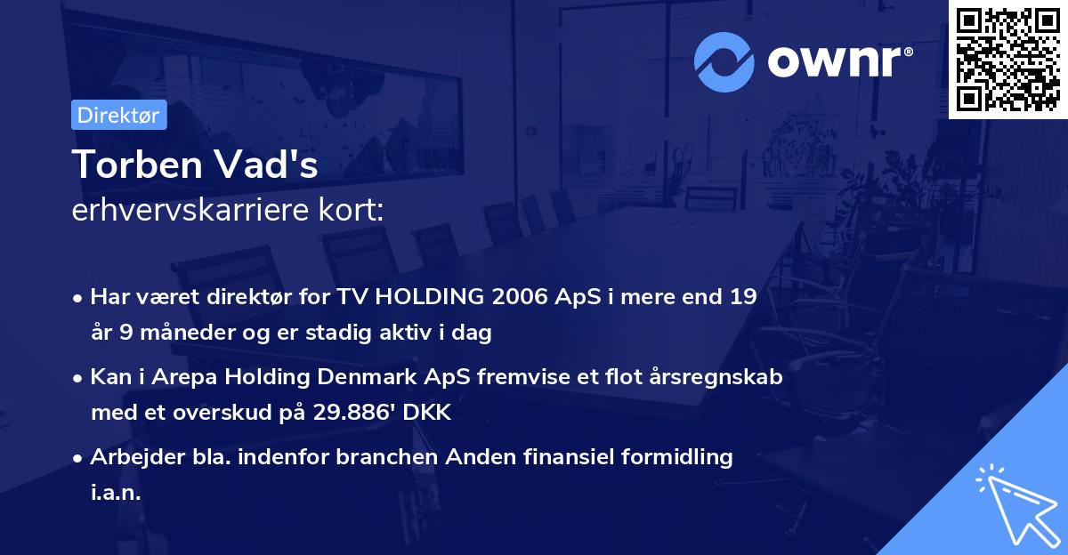 Torben Vad's erhvervskarriere kort