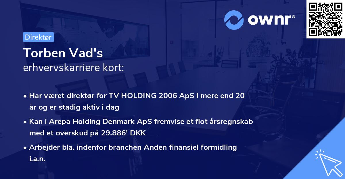 Torben Vad's erhvervskarriere kort
