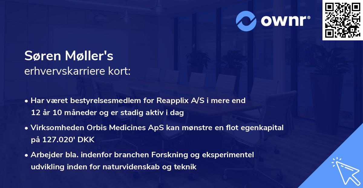 Søren Møller's erhvervskarriere kort