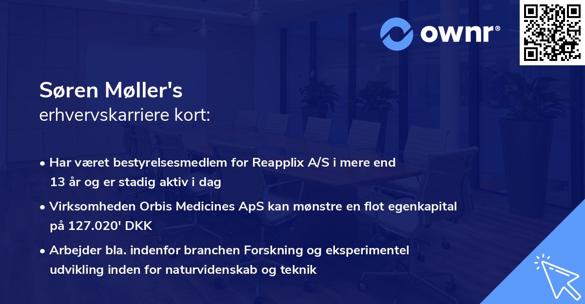 Søren Møller's erhvervskarriere kort