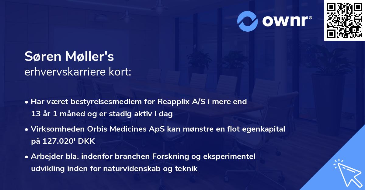 Søren Møller's erhvervskarriere kort