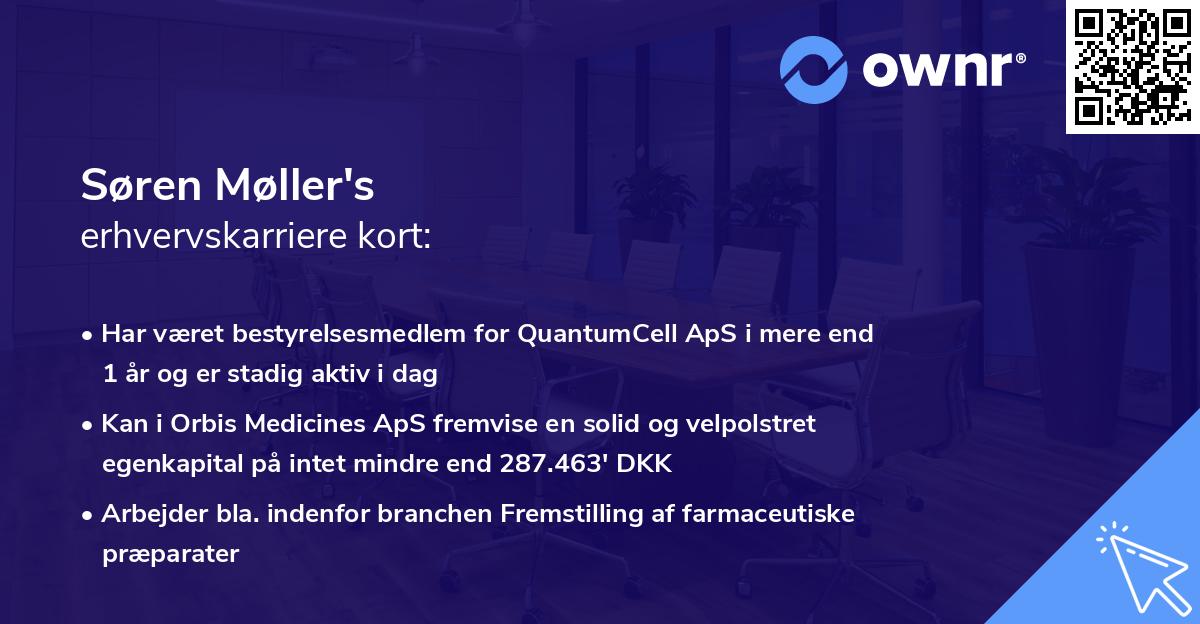 Søren Møller's erhvervskarriere kort