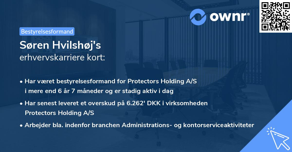 Søren Hvilshøj's erhvervskarriere kort