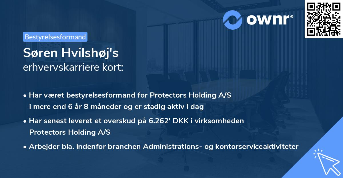 Søren Hvilshøj's erhvervskarriere kort