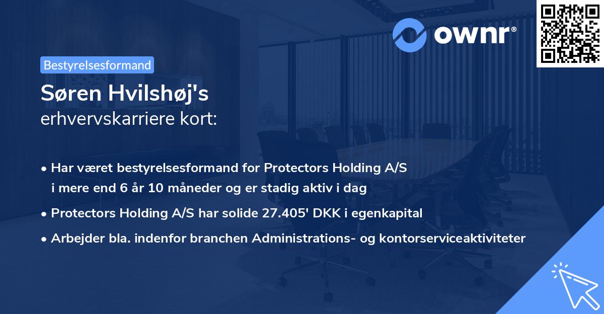 Søren Hvilshøj's erhvervskarriere kort