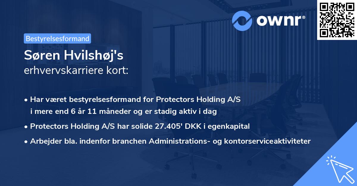 Søren Hvilshøj's erhvervskarriere kort