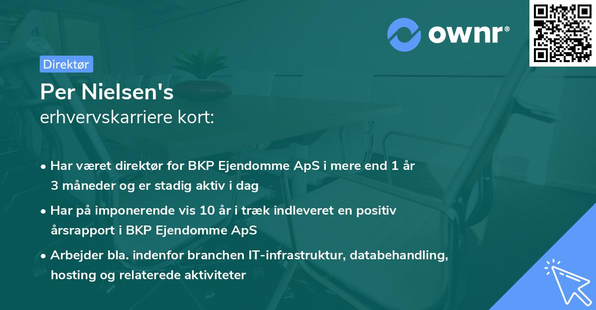 Per Nielsen's erhvervskarriere kort