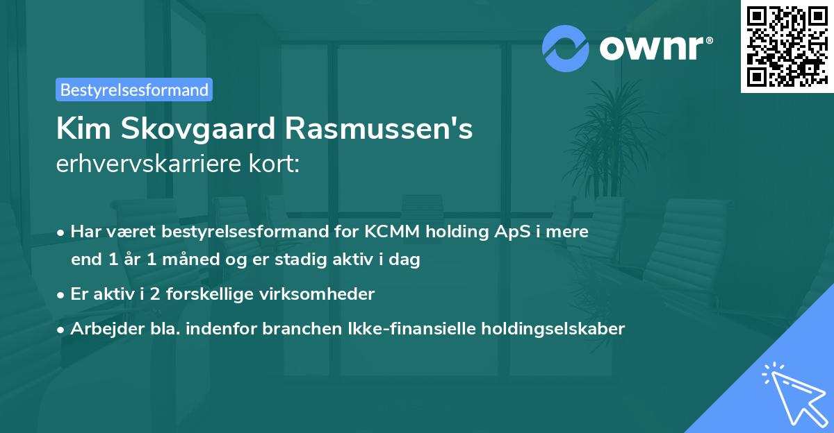 Kim Skovgaard Rasmussen's erhvervskarriere kort