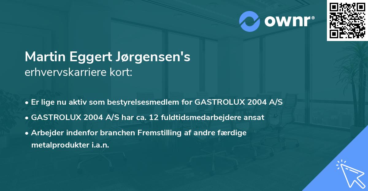 Martin Eggert Jørgensen's erhvervskarriere kort