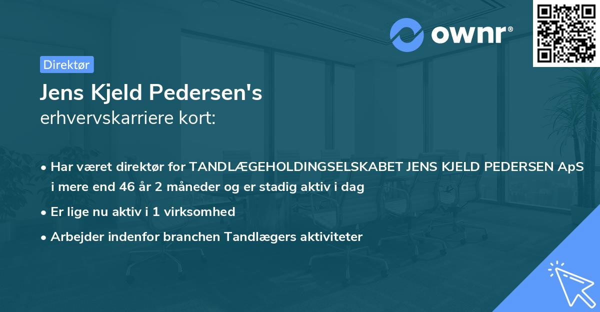 Jens Kjeld Pedersen's erhvervskarriere kort