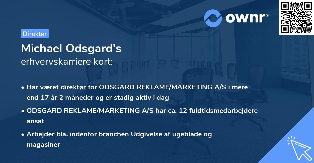 Michael Odsgard's erhvervskarriere kort