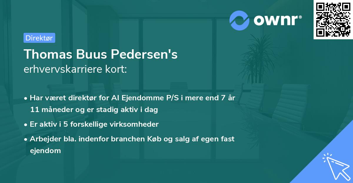 Thomas Buus Pedersen's erhvervskarriere kort