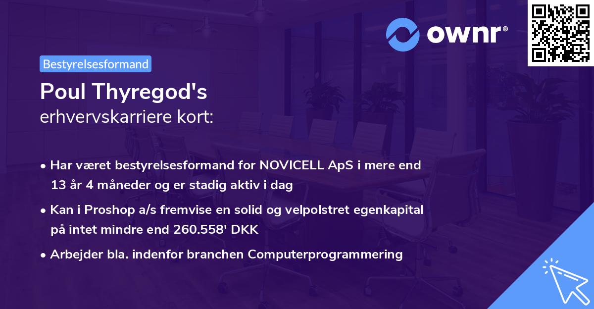 Poul Thyregod's erhvervskarriere kort