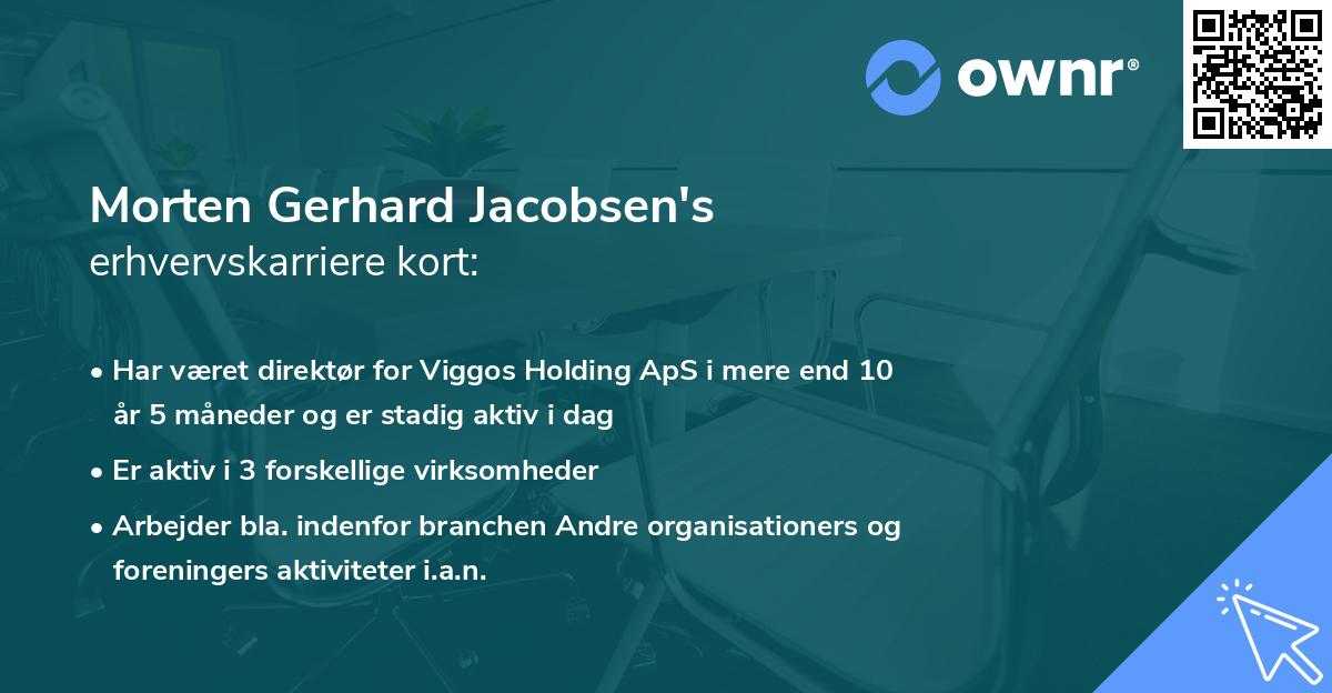 Morten Gerhard Jacobsen's erhvervskarriere kort