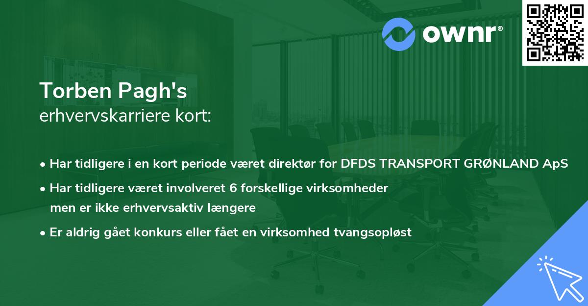 Torben Pagh's erhvervskarriere kort