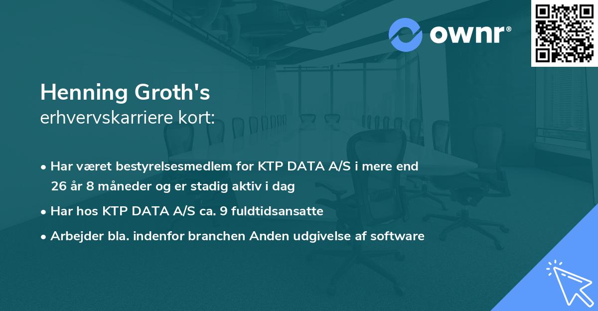 Henning Groth's erhvervskarriere kort