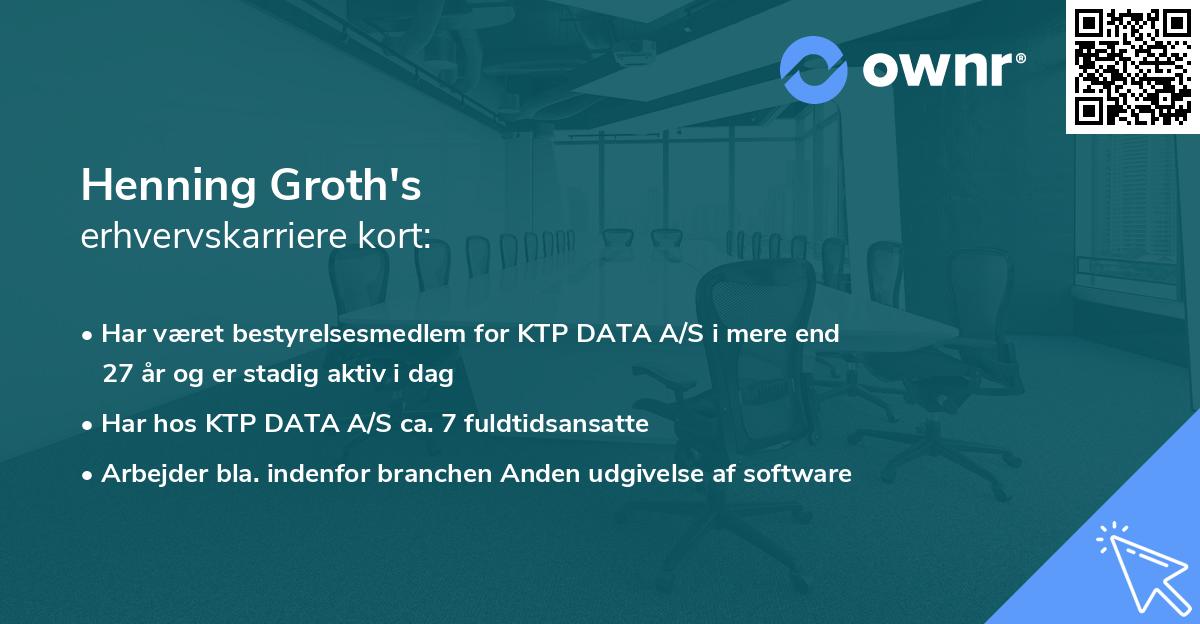 Henning Groth's erhvervskarriere kort