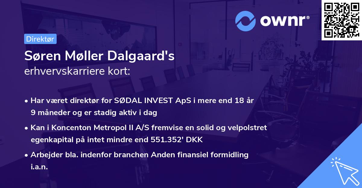 Søren Møller Dalgaard's erhvervskarriere kort
