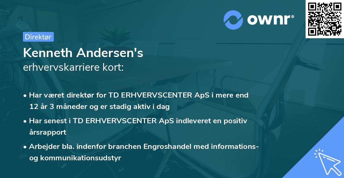 Kenneth Andersen's erhvervskarriere kort
