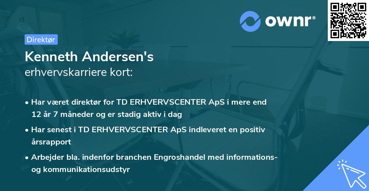 Kenneth Andersen's erhvervskarriere kort