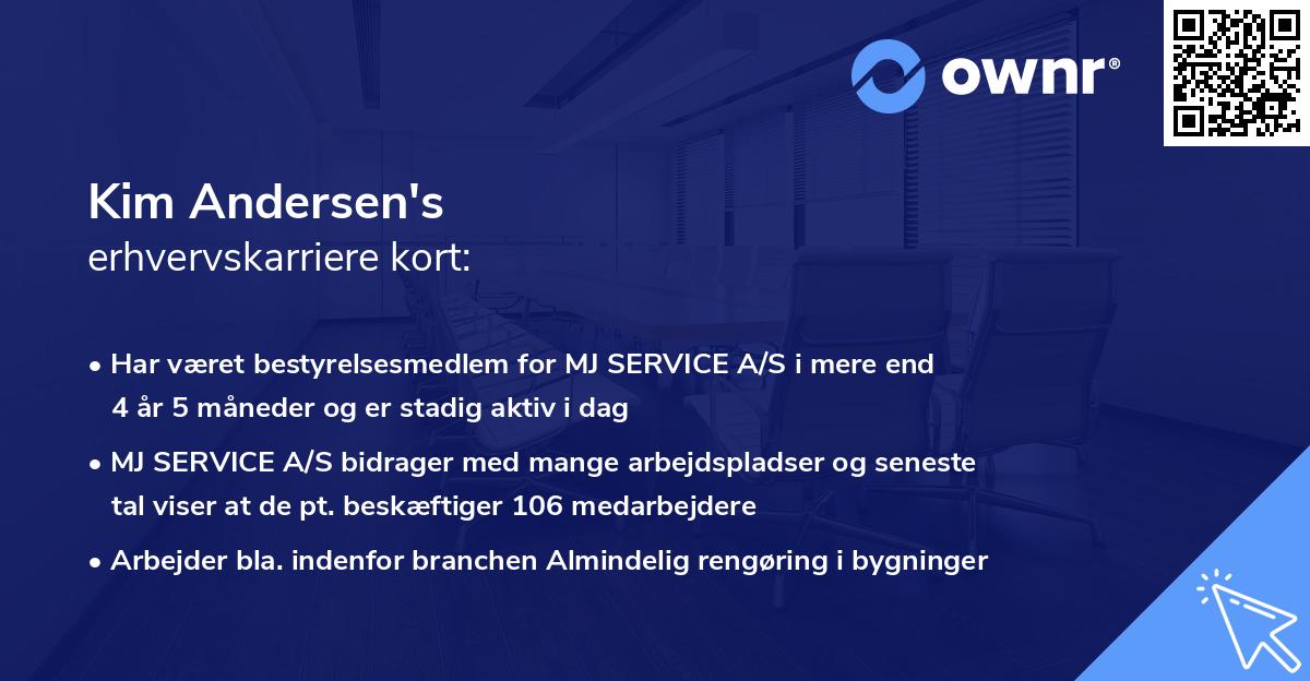 Kim Andersen's erhvervskarriere kort