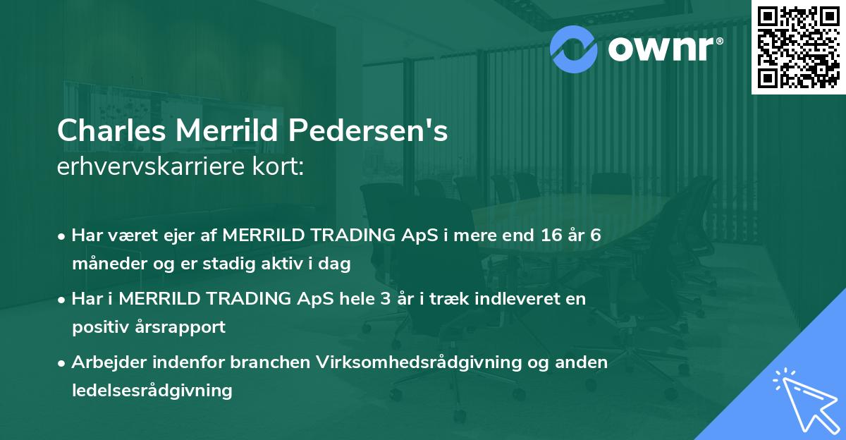 Charles Merrild Pedersen's erhvervskarriere kort