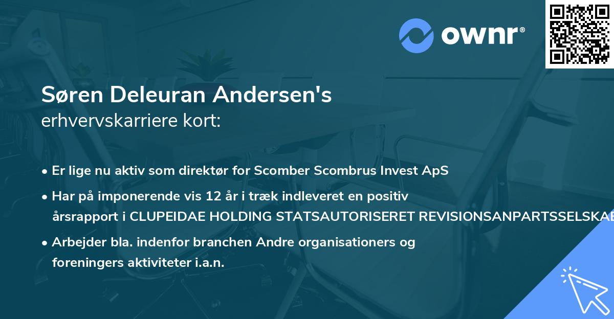 Søren Deleuran Andersen's erhvervskarriere kort