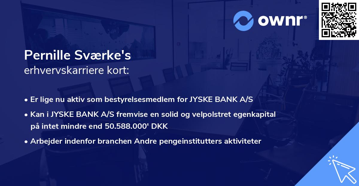 Pernille Sværke's erhvervskarriere kort