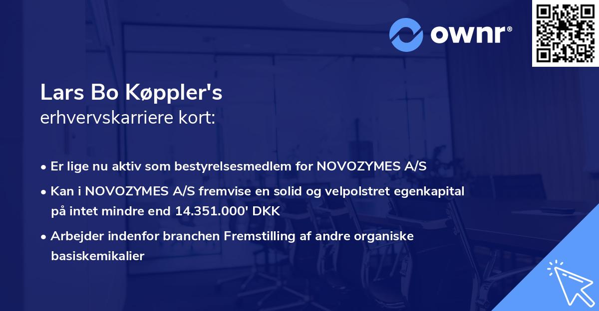 Lars Bo Køppler's erhvervskarriere kort