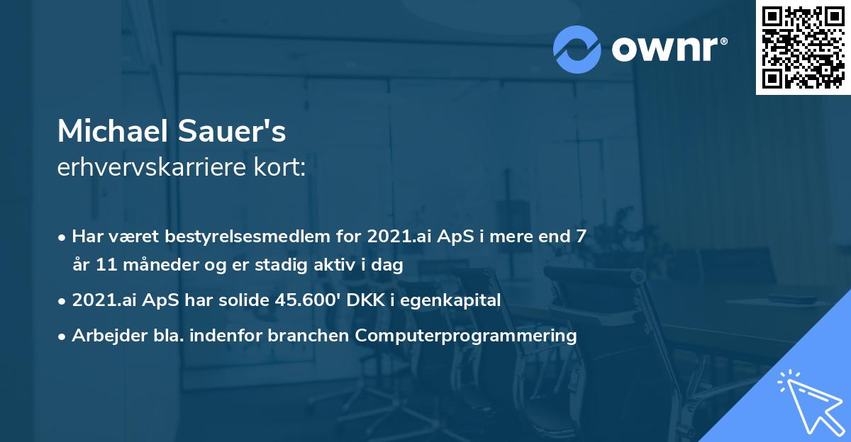 Michael Sauer's erhvervskarriere kort