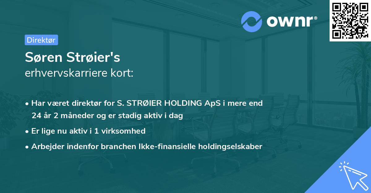 Søren Strøier's erhvervskarriere kort
