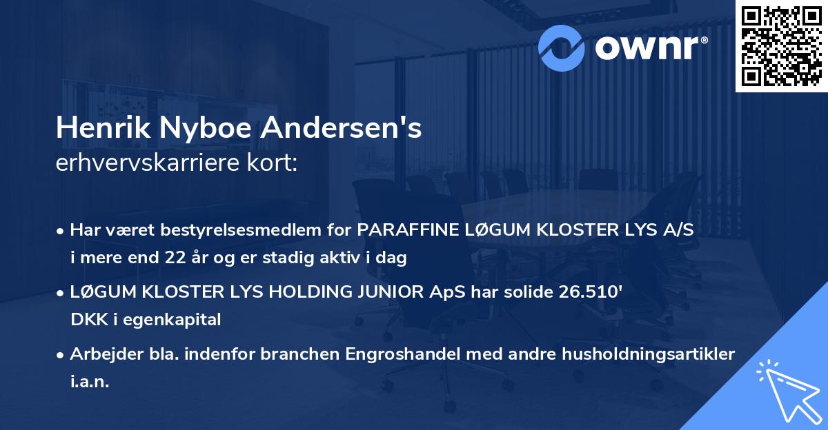 Henrik Nyboe Andersen's erhvervskarriere kort
