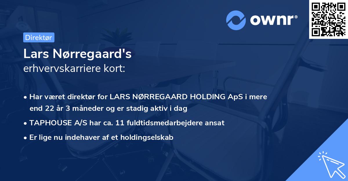 Lars Nørregaard's erhvervskarriere kort