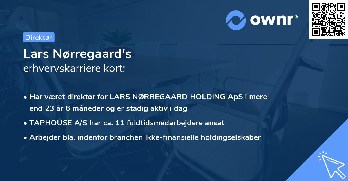 Lars Nørregaard's erhvervskarriere kort