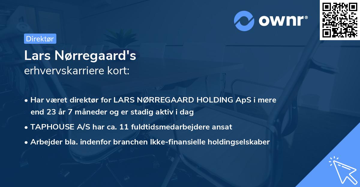 Lars Nørregaard's erhvervskarriere kort