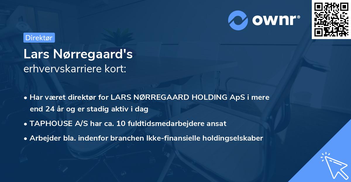 Lars Nørregaard's erhvervskarriere kort