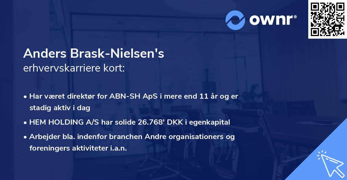 Anders Brask-Nielsen's erhvervskarriere kort