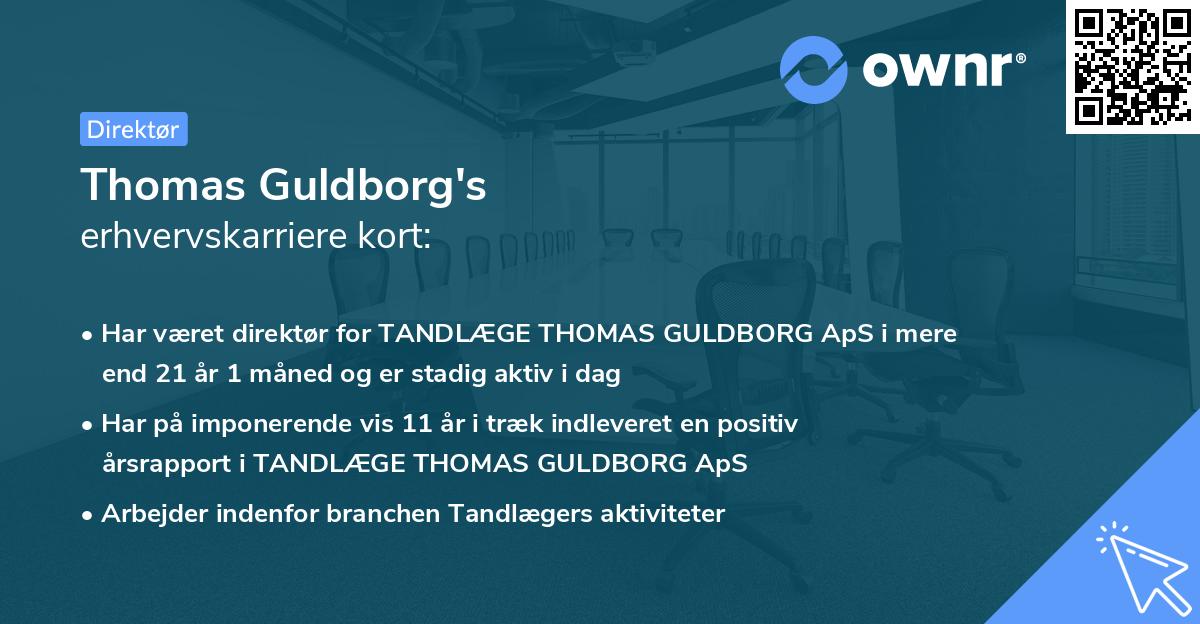 Thomas Guldborg's erhvervskarriere kort