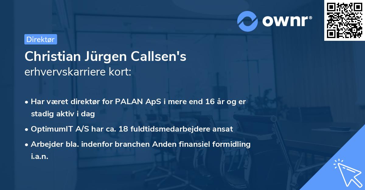 Christian Jürgen Callsen's erhvervskarriere kort