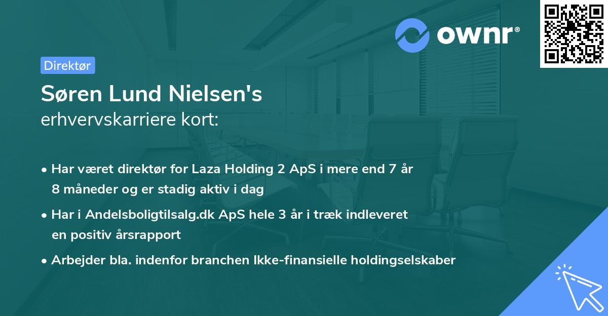 Søren Lund Nielsen's erhvervskarriere kort